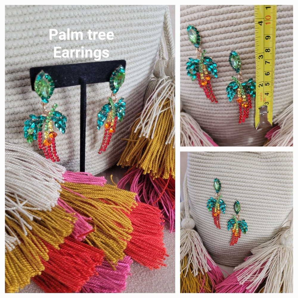 Colorful Palm Tree Earrings